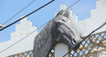 Изображение лошади на современных Лошадиных воротах в Евпатории